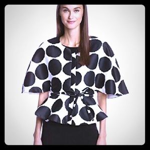Gracia Black/White Polka Dot Top